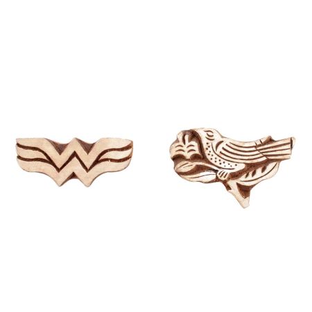 Set of 2 Piece New Mix Wooden Printing Block